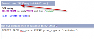 SQL Delete Execution Results